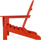 POLYWOOD AD5030SR Classic Folding Adirondack Chair, 38.5" H x31.25 W x 33.5" D, Sunset Red