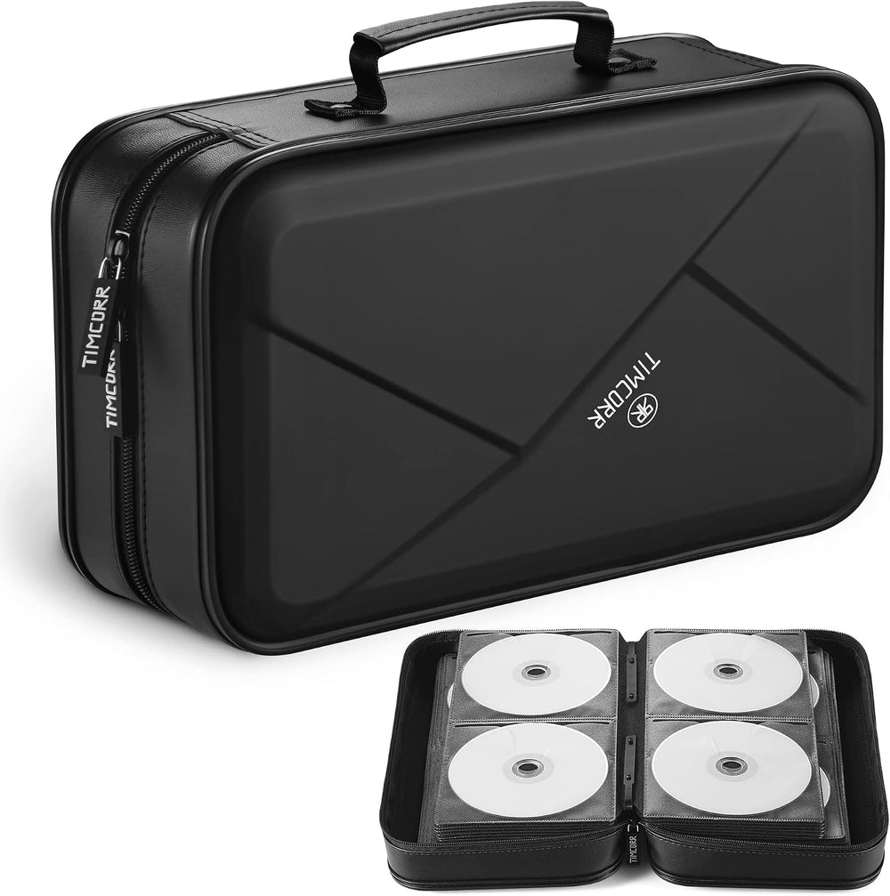CD Case DVD Holder Storage: 144 Capacity DVD Cases Organizer Portable Wallet ...