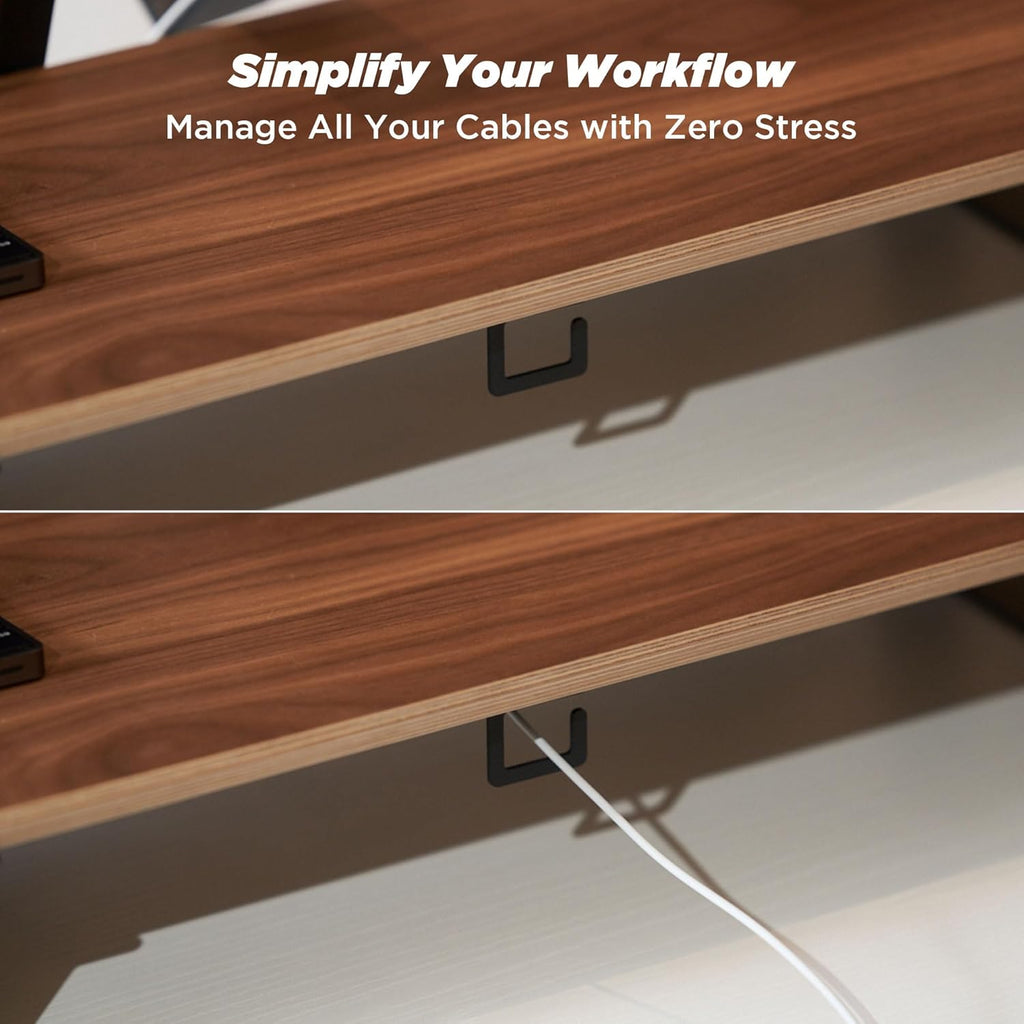 Moodular Add-ons Cable Organizer 2 Pack [Accessory Only - Requires Moodular Wooden Monitor Stand Slide Rails for Use] Black MSA-CO