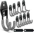 3-H Garage Wall Hooks 10 Pack, Garage Hooks Heavy Duty with Extra Welding Spots, Wall Storage Organizer for Hanging for Garden, Lawn, Yard (Grey)