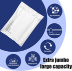 10 Pack Jumbo Vacuum Storage Bags with Hand Pump, Sturdy Leak-Free Vacuum Seal Bags, 80% Space Saver Vacuum Seal Bags for Clothing, Pillows, Bedding, Blankets, Comforters, Travel Luggage - Jumbo