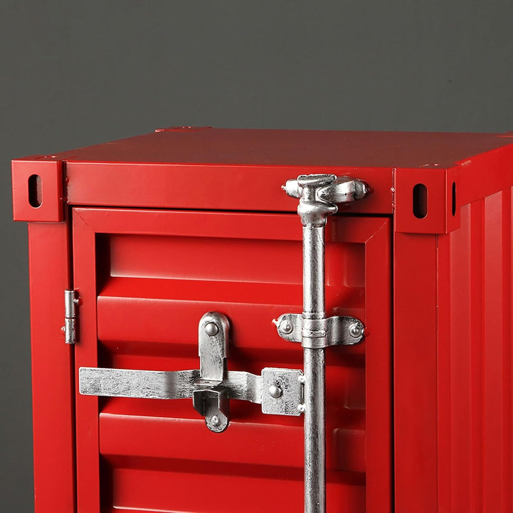Industrial Metal Side Table, Industrial Bedside Table, Container Style Locker...