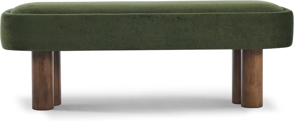Christopher Knight Home Damas Fabric Upholstered Dining Bench, Wooden Entrywa...