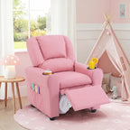 Candy Kids Reclining Chair Leather Recliner Sofa Push Back Toddler Youth Children Child Ages 1-6
