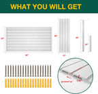Yuzzy Slat Wall Paneling 2 x 4ft, Garage Slatwall Panel Wall Storage Systems, Heavy Duty PVC Garage Wall Organization (White)