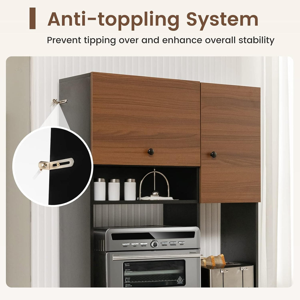 PETSITE Kitchen Buffet Hutch Storage Cabinet, 71" Freestanding Pantry wi...
