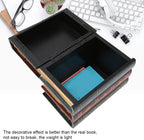 Joyzan Decorative Fake Book Box, Book Safe Dictionary Secret Cash Storage Diversion Hidden Security Money Case Wooden Vintage Faux Containers Decor Home Office Jewelry Documents Bookshelf Coffee Table