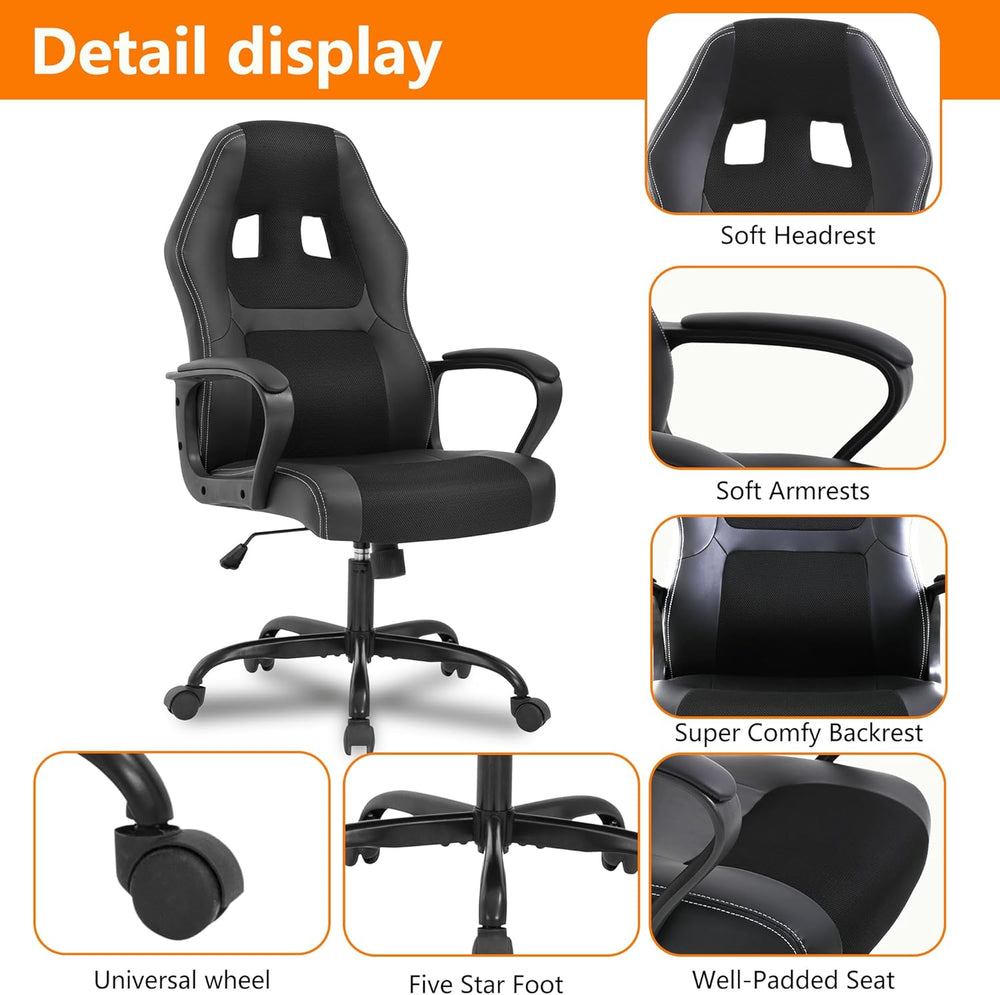 PayLessHere Gaming Chair Ergonomic Office Chair Computer Chair with Lumbar Su...