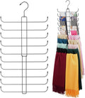 ZEDODIER Scarf Organizer Scarf Hanger for Closet, Rotatable Sturdy Hijab Holder Holds 20 Scarves, Space Saving Closet Organizers and Storage, Black