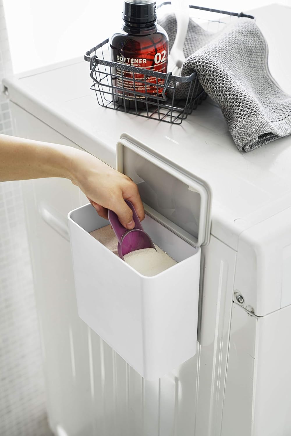 Yamazaki Home Plate Magnetic Detergent Pod Container White