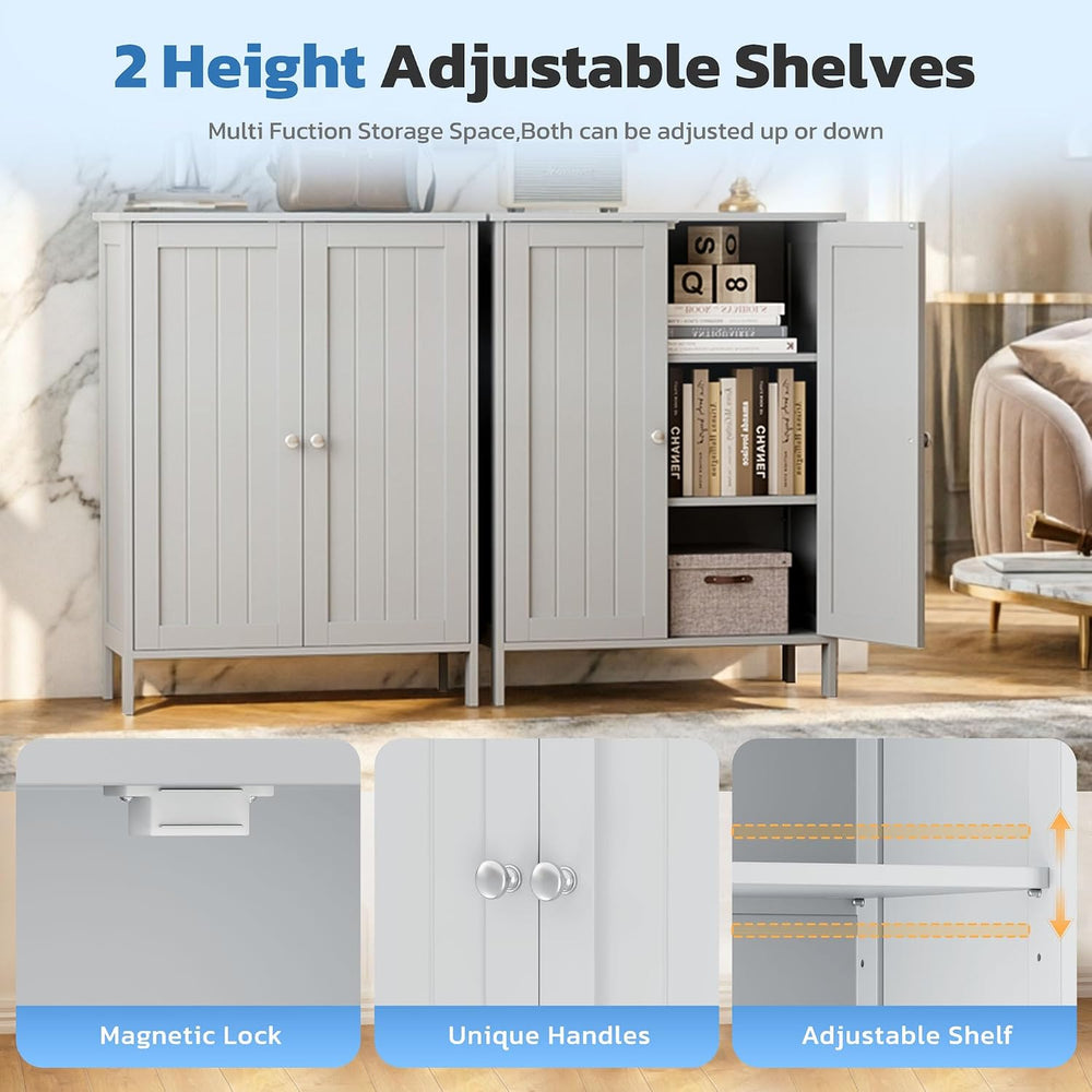 INTERGREAT Small Storage Cabinet, Freestanding Bathroom Storage Cabinets with...