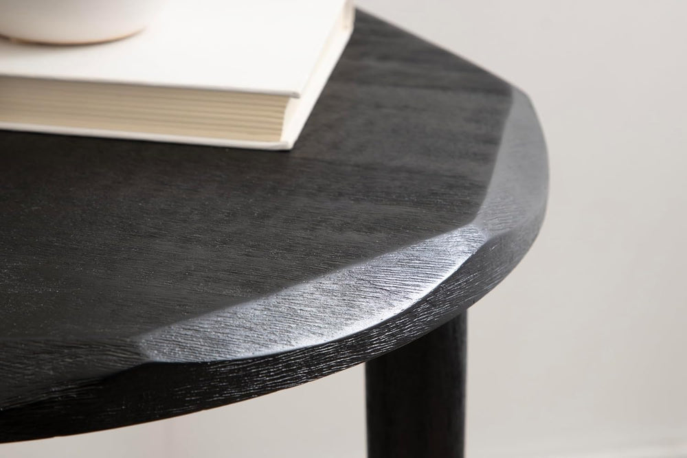 Kate and Laurel Tavares Modern Wooden Round Side Table, 18 x 18 x 20, Black, ...