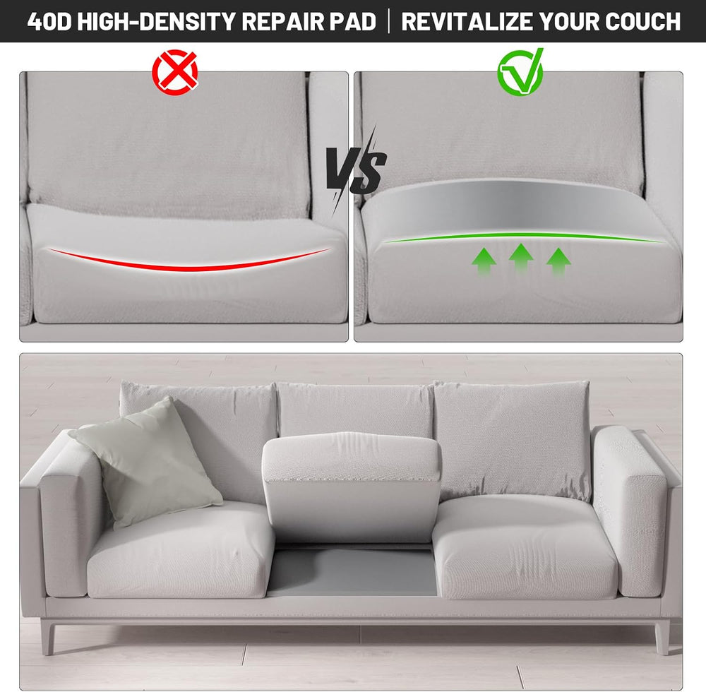 Couch Cushion Support for Sagging Seat, 24"x24"x2.4" 40D High ...