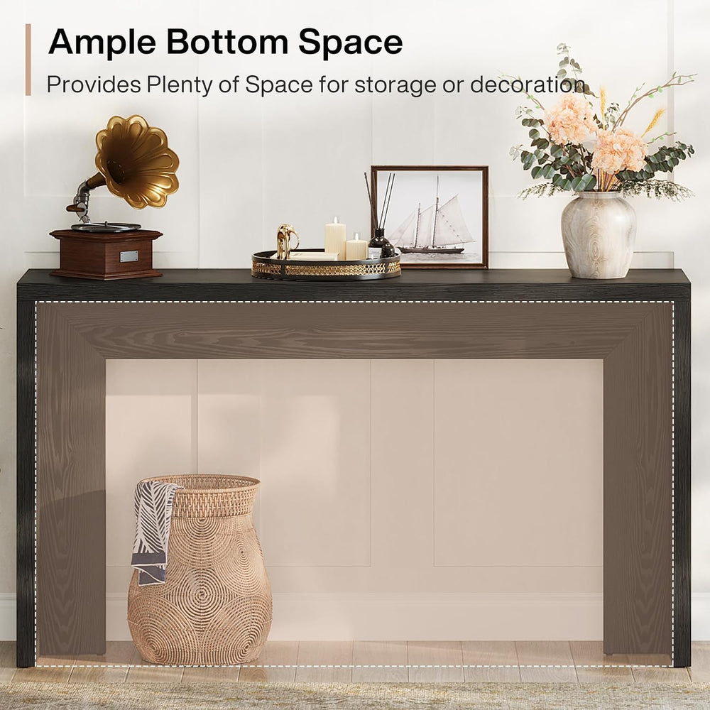 Tribesigns 55-Inch Farmhouse Console Table, Wooden Couch Table Behind Sofa wi...