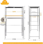 susunnus Stainless Steel Shelf,Kitchen Storage Shelves,Microwave and Mini Fridge Shelf,Laundry Machine Rack, Adjustable Height,Open Lower Tier,Laundry Room, Repository (2tier(31.5 * 15.7 * 53.1in))