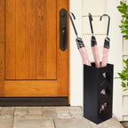 Metal Umbrella Stand, Steel Umbrella Holder with Powder Coated Rustproof Finish, Compact Space Saving Design for Home Office Entryway, Indoor Outdoor Umbrella
