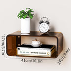 Acrylic Floating Nightstand, Bedside Table, Nightstand Shelf Wall Mounted Bedside Shelf (Dark Brown, Small)