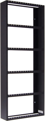 Angelynn's Wall Mounted Big Earring Holder Organizer Display for Women Long Post Stud Large Dangle Hoop Pierced Earrings, Hanging Closet Jewelry Storage Rack, Jennifer Black 9"x23"