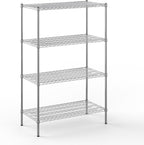21" Deep x 42" Wide x 64" Height Wire Shelving Kit | 4-Tier | NSF Commercial Storage Rack Unit