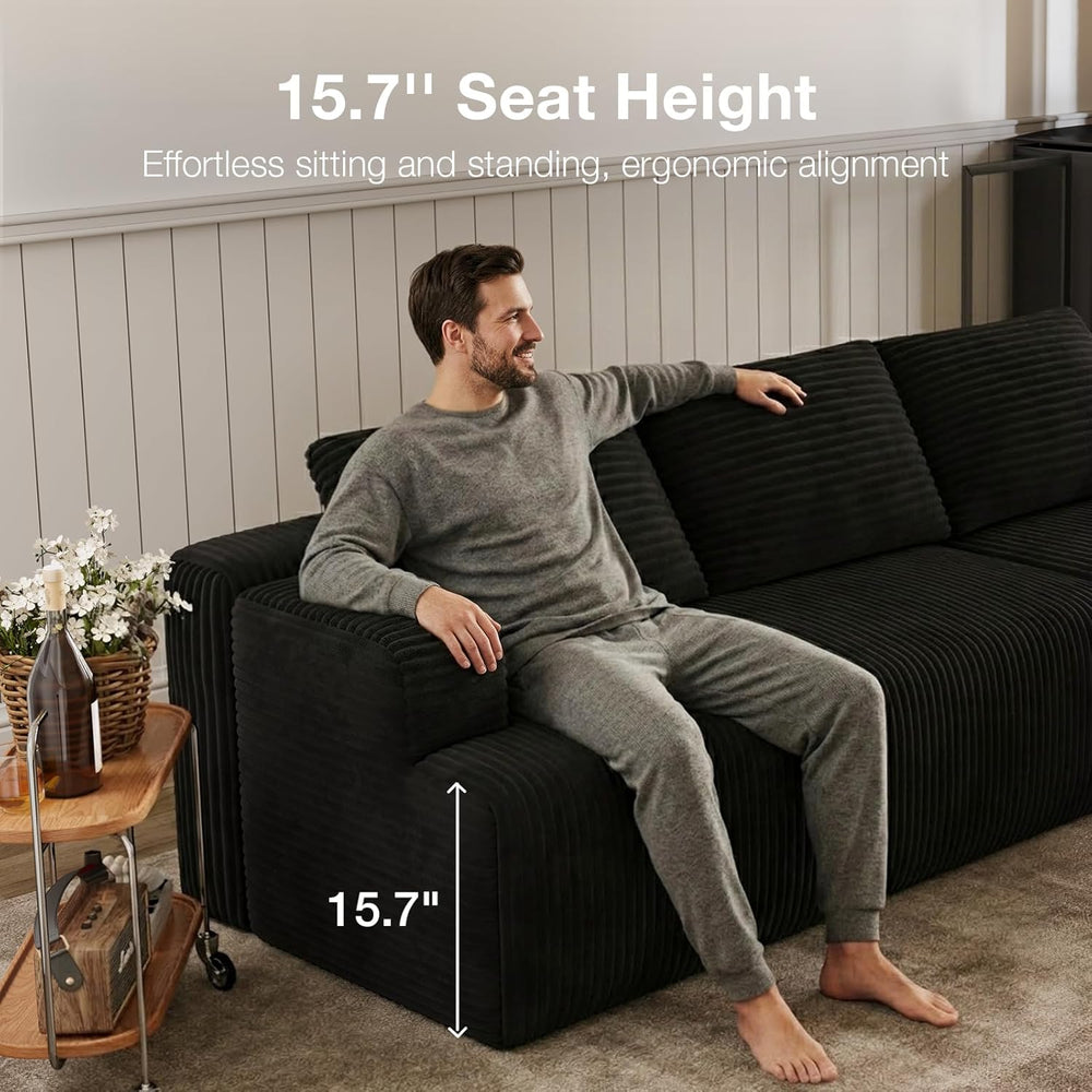 Novilla L-Shape Sectional Couches for Living Room with Smarts Coil® Support, ...