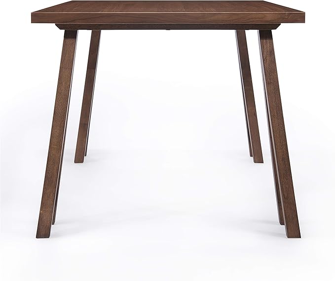 Christopher Knight Home Alva Mid-Century Modern 7 Piece Dining Set with A-Frame Table, Dark Brown and Walnut