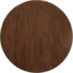 East West Furniture DLMZ5-AWA-32 5 Piece Dining Room Furniture Set Includes a Round Kitchen Table with Dropleaf and 4 Parson Chairs, 42x42 Inch, Antique Walnut