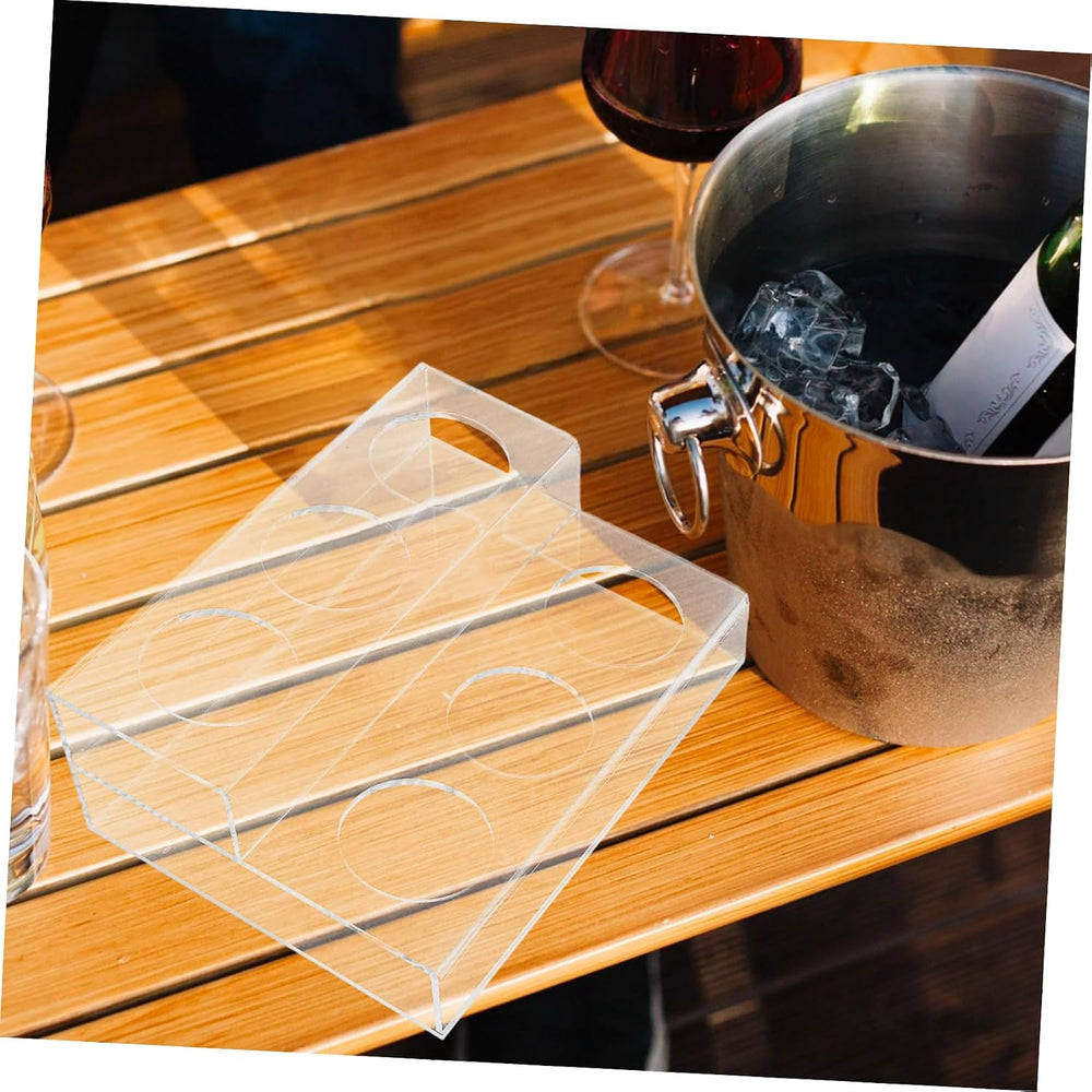 Garneck Acrylic Syrup Holder Multi Functional Wine Rack for Kitchen Coffee Ba...