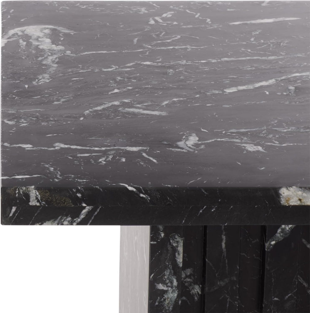 SAFAVIEH Couture Collection – Olivia Black Square Travertine Accent Table, Sc...