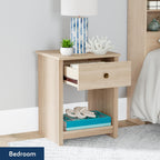 Sauder River Ranch Nightstand W/Drawer, Harvest Walnut Finish