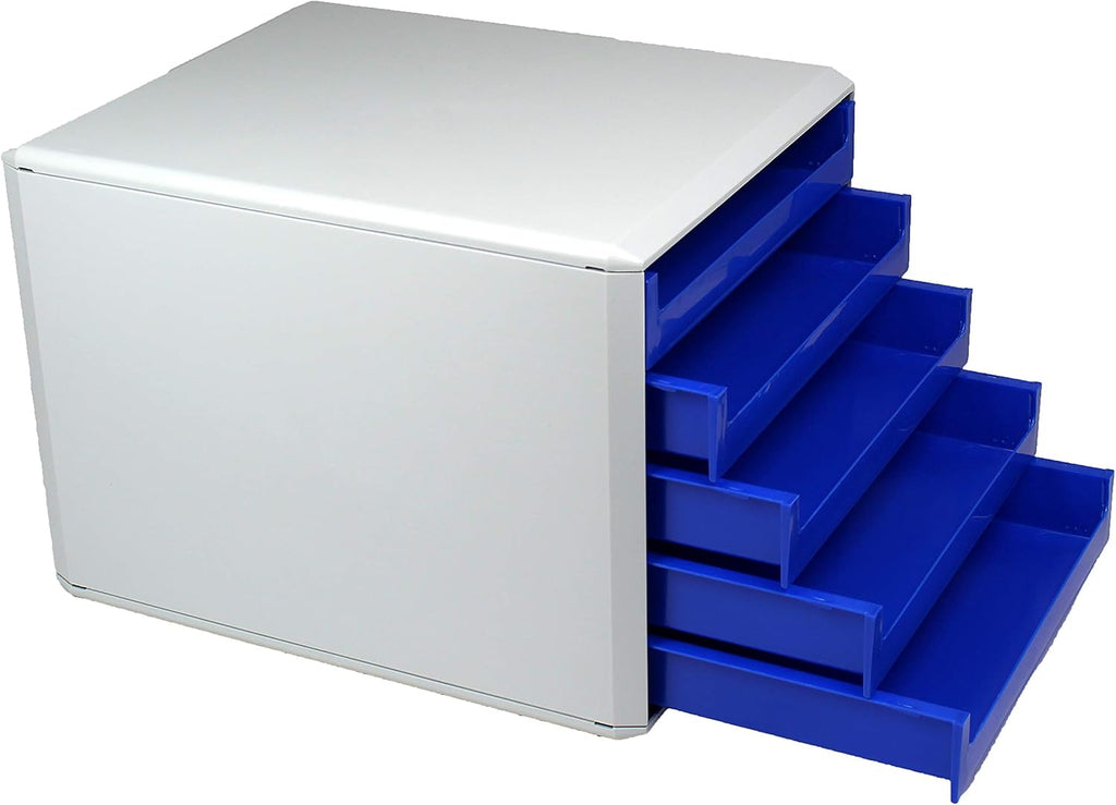 Metzger + Mendle 5 Drawer Unit Light grey/blue