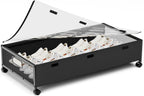 KITHELP Under Bed Storage Containers with Wheels, Underbed Shoe Storage Organizer with Removable Lids, Large Rolling Under Bed Storage Dresser Drawers for Clothes Toys Shoes Blankets