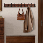 Large Coat Rack Wall Mount 38.6'' Rustic Wood Coat Rack Hook Long Coat Hooks Wall Mount Farmhouse Wall Hooks for Hanging Coat, Bags, Towels