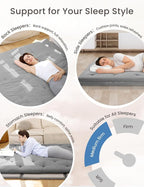 ZonLi Japanese Floor Futon Mattress Full Size 54"x 80",100% Cotton Cover 4'' Thicken Tatami Mattress,Foldable Sleeping Pad,Portable Dormitory Tatami Mat,Roll Up Floor Lounger Bed for Adult