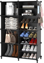 AWTATOS Closet Organizer, 8 Cube Closet Organizers and Storage, Closet Storage Shelves, Clothes Storage Organizers for Closet Bedroom Living Room Office Black