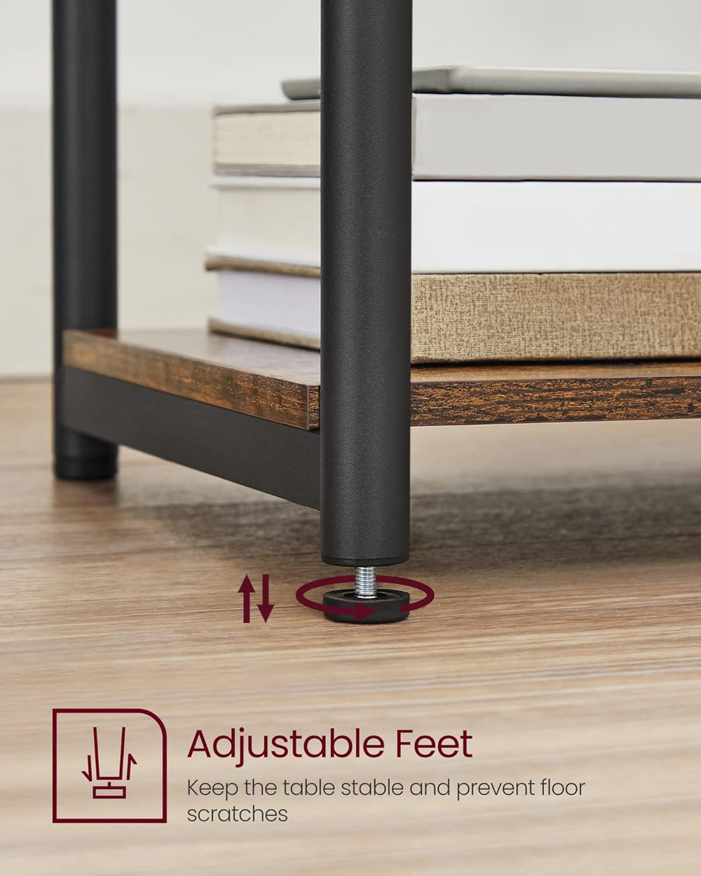 VASAGLE Side Tables Set of 2, Small End Table, Nightstand for Living Room, Be...