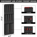 Large Power Tool Organizer Cart with Charging Station 8 Drill Holder Garage Storage Standing Heavy Duty and Stability Storage Rack Utility Tool Shelf (Red)