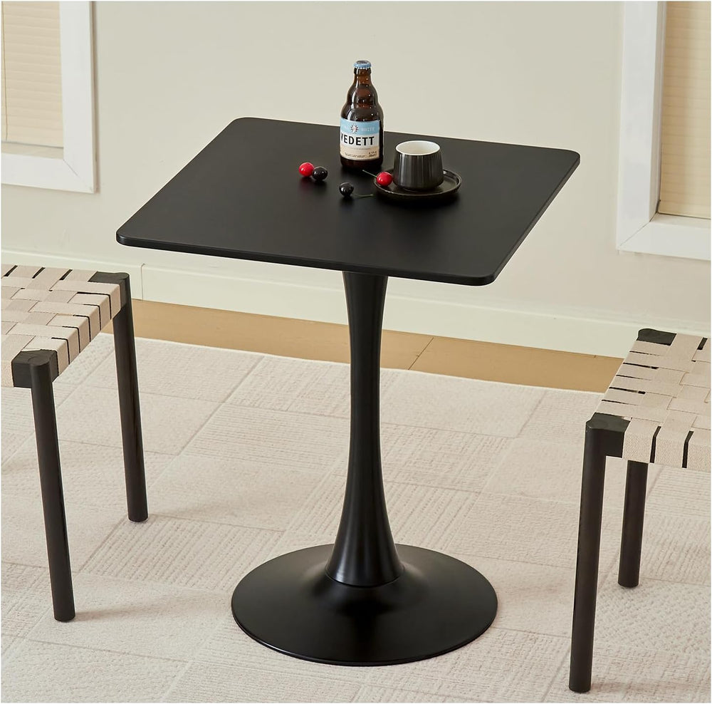 Square Dining Table, 24" Tulip Table (Black)