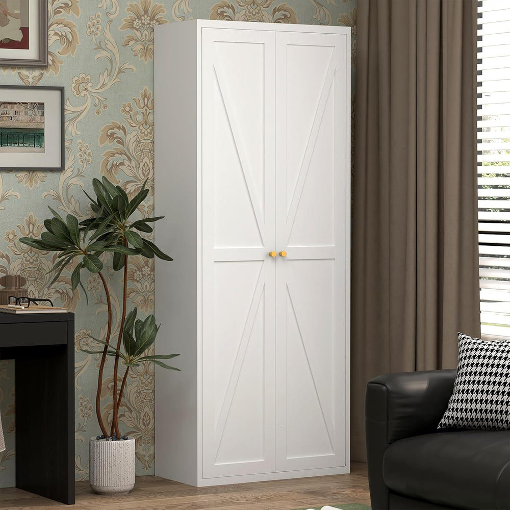 71" Tall Kitchen Pantry Storage Cabinet, Kitchen Storage Cabinet with Do...