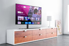 Kanto TTS150 Tabletop Stand for 37" to 60" TVs | Supports up to 88 lb | Height Adjustable | Swivels up to 30° | Tilts -5° | Black