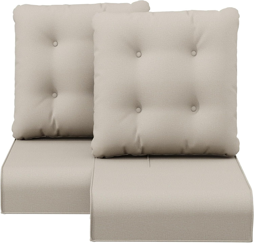 Patio Furniture Cushions Set, 22x24 Inch Outdoor Deep Seat Chair Cushions, Wa...
