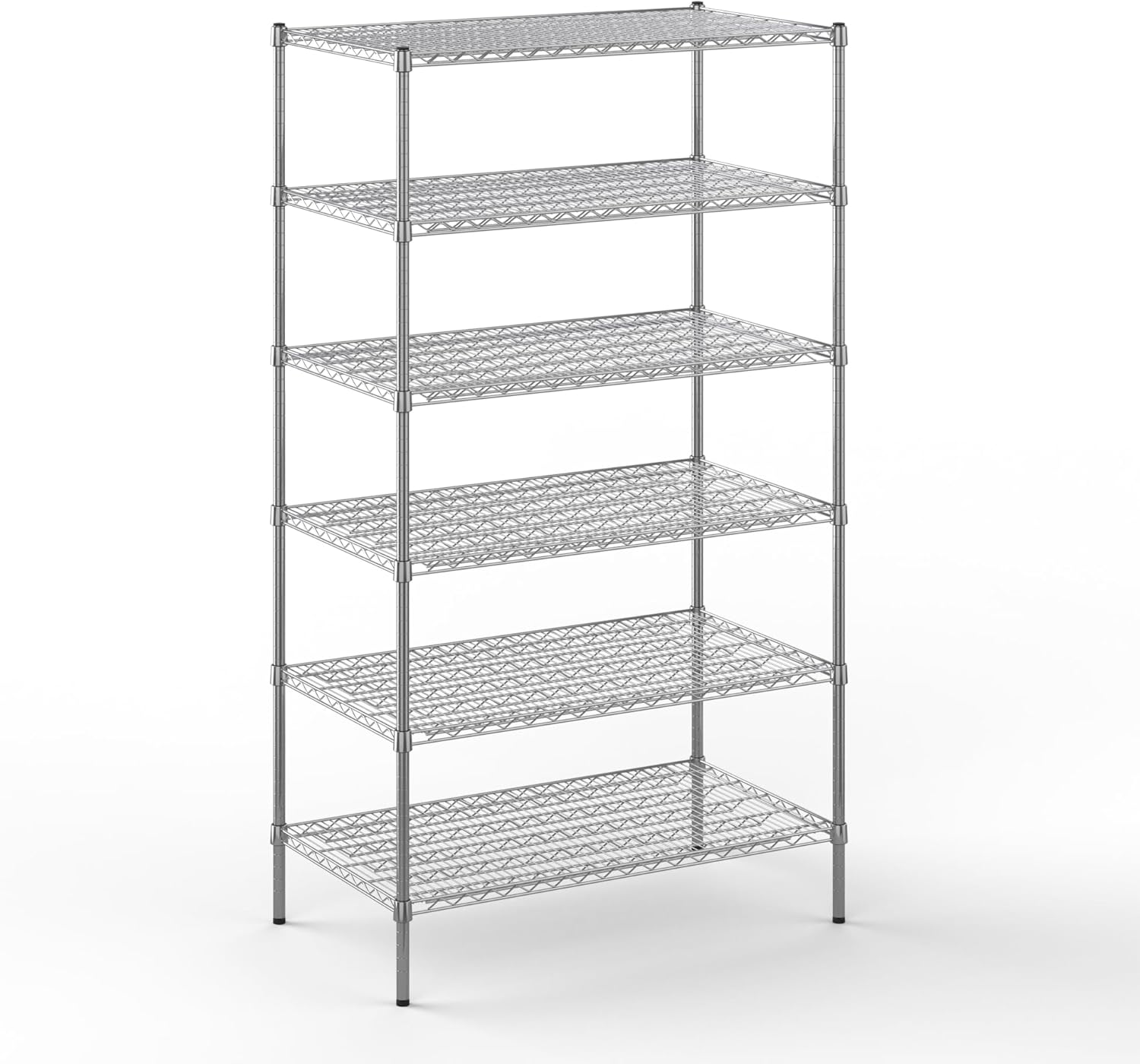 24" Deep x 42" Wide x 74" Height Wire Shelving Kit | 6-Tier | NSF Commercial Storage Rack Unit