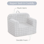 Delta Children Checkered Cozee Chair, Grey