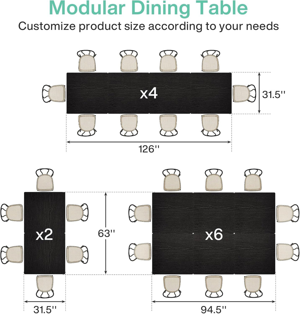 Tribesigns Square Commercial Dining Table Set of 4, 31.5" Heavy Duty Din...