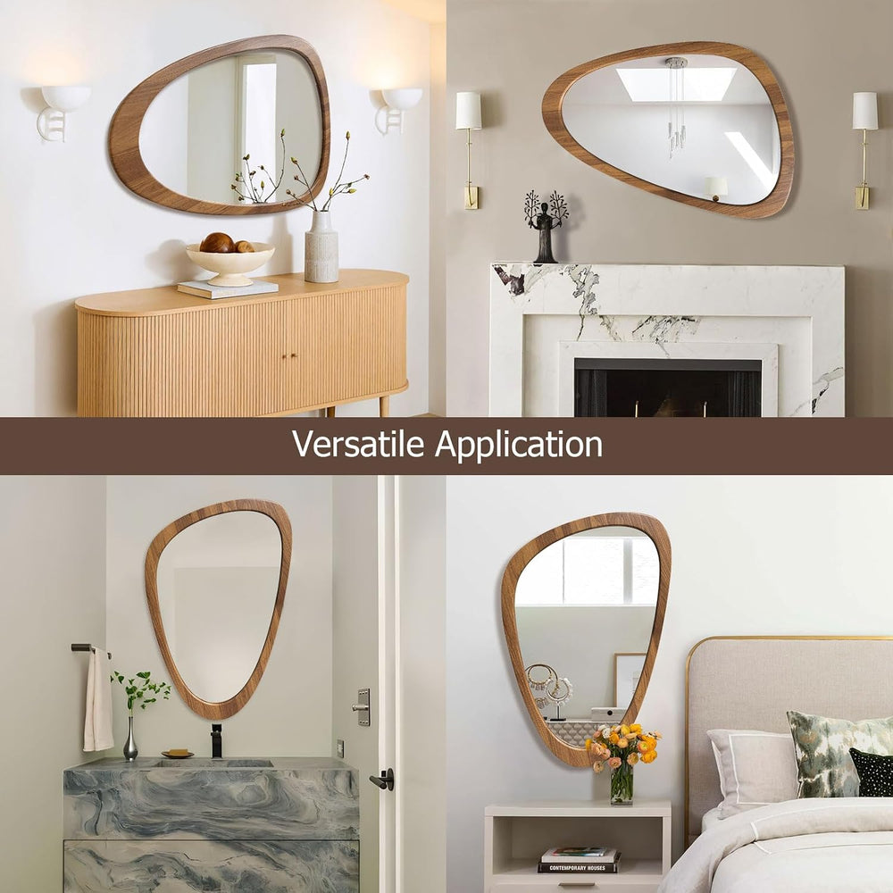Asymmetrical Irregular Framed Mirror, Abstract Wall Mirror Mid Century Modern...