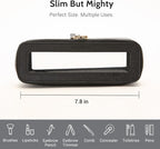 Aveniee Clear Makeup Brush Bag,Slim Cosmetic Brush Holder,Small Toiletry Bag Mini Travel Case for Women,Thin Make up Bags with Dual Zipper,Cute Travel Essentials Organizer,Black