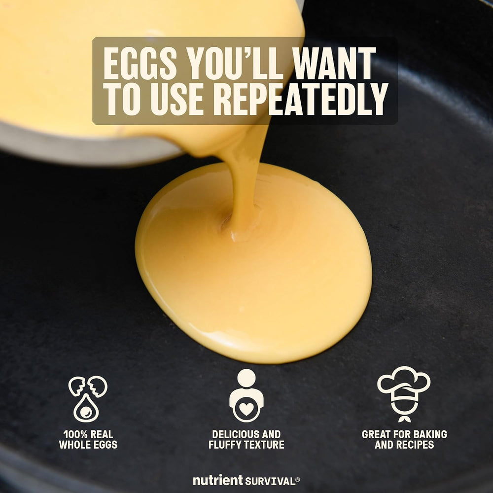 70 Egg Equivalent Nutrient Survival Vitamin Powdered Eggs Blend, Freeze Dried...