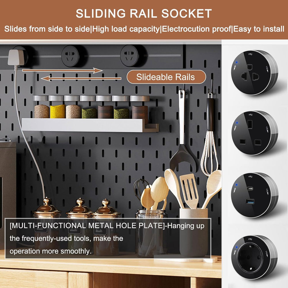 Pantry Storage Cabinet with Microwave Stand, Sliding Charging Station, Drawer...
