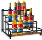 4-Tier Coffee Syrup Organizer 20 Bottles Syrup Rack for Coffee Bar Organizer, Coffee Syrup Stand Holder
