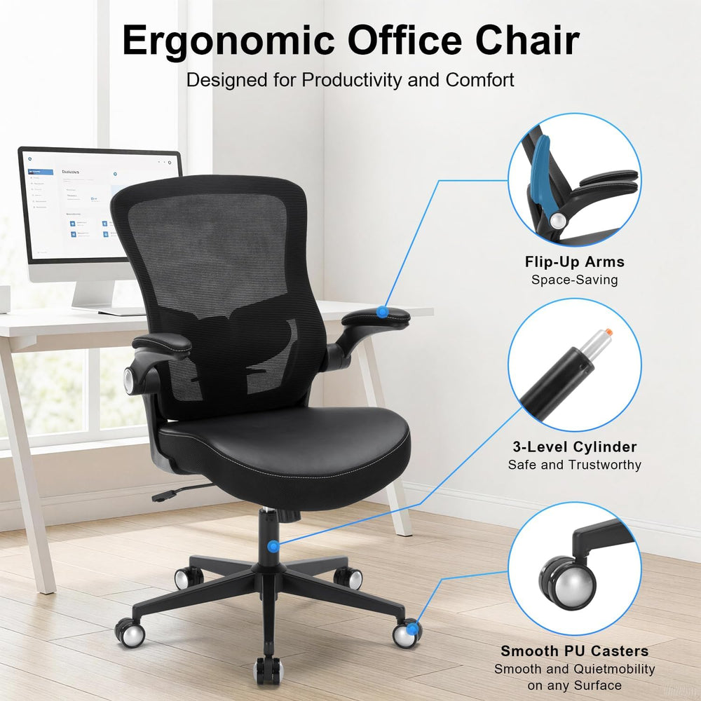 Heavy Duty Office Chair, 400lbs Ergonomic Desk Office Chair for Heavy People,...