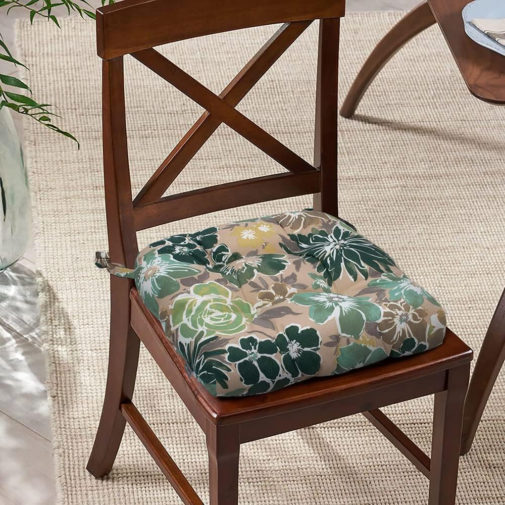 Magpie Fabrics 19"x19" Tufted Seat Cushion 2 Pack, U-Shaped Patio C...